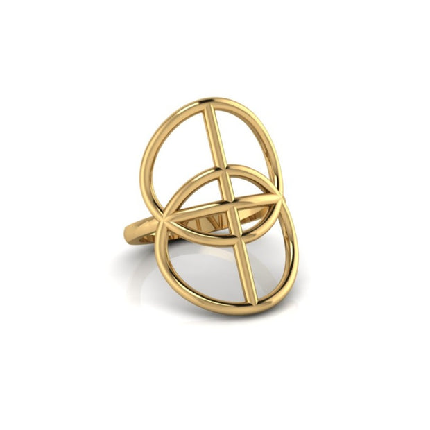 The Vesica Pisces Ring (gold)